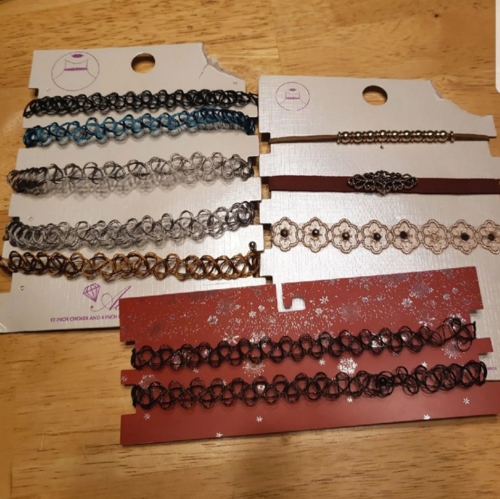 Multiple chocker necklaces